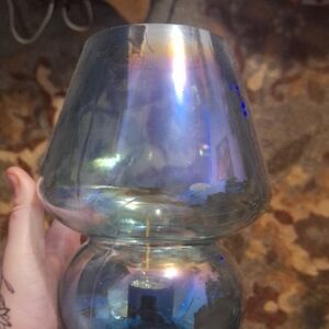 Iridescent Glass Vase "Mushroom Lamp"